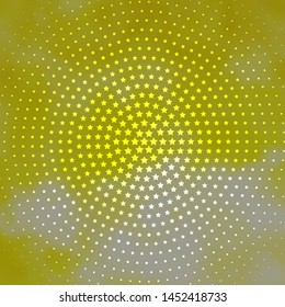 Light Yellow vector background with colorful stars. Colorful illustration in abstract style with gradient stars. Theme for cell phones.