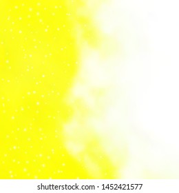 Light Yellow vector background with colorful stars. Shining colorful illustration with small and big stars. Theme for cell phones.