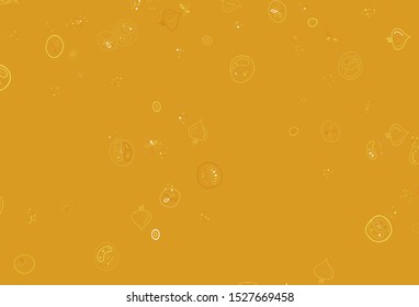 Light Yellow vector background with cuisine gourmet. Abstract background with colorful Fast Food illustrations. Doodle design for your business advert of cafes.