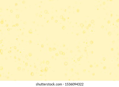 Light Yellow vector background with cuisine gourmet. Glitter abstract sketch with gourmet food. Template for meal cooking in kitchen.