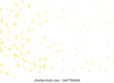 Light Yellow vector background with cuisine gourmet. Glitter abstract sketch with gourmet food. Template for meal cooking in kitchen.