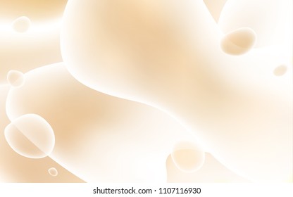 Light Yellow vector background with curved circles. A vague circumflex abstract illustration with gradient. Memphis design for your web site.