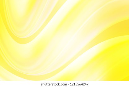 Light Yellow vector background with curved circles. A sample with blurred bubble shapes. Marble design for your web site.