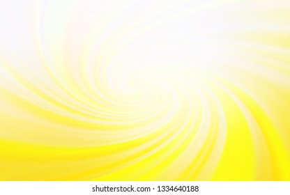 Light Yellow vector background with curved lines. Brand new colorful illustration in simple style. Template for cell phone screens.