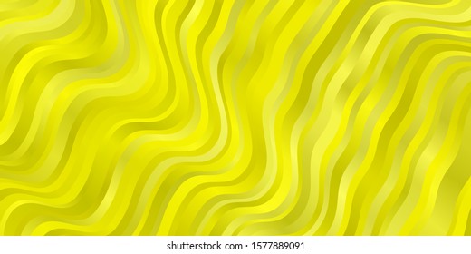 Light Yellow vector background with curved lines. Colorful illustration, which consists of curves. Pattern for commercials, ads.