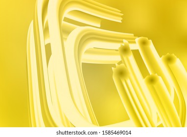 Light Yellow vector background with curved lines. Glitter abstract illustration with wry lines. Pattern for your business design.