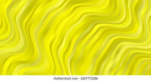 Light Yellow vector background with curved lines. Colorful illustration, which consists of curves. Pattern for commercials, ads.