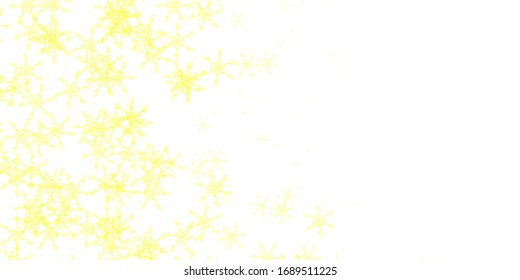 Light Yellow vector background with curved lines. Colorful abstract illustration with gradient curves. Template for your UI design.