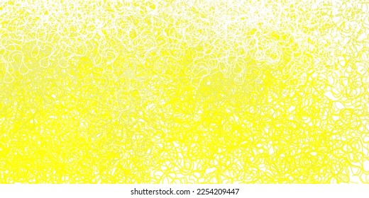 Light yellow vector background with curved lines. Gradient illustration in simple style with bows. Template for your UI design.