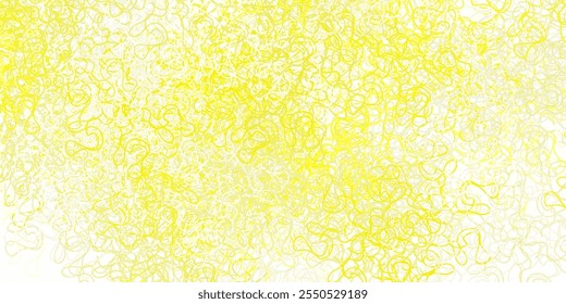 Light yellow vector background with curved lines. Colorful abstract illustration with gradient curves. Pattern for booklets, leaflets.