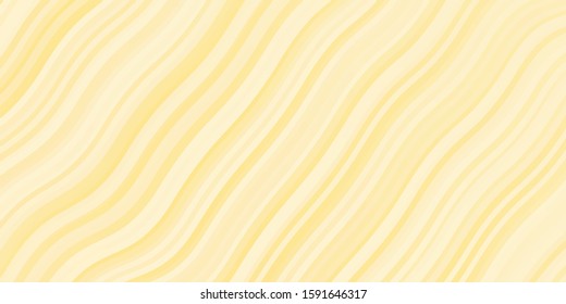 Light Yellow vector background with curves. Colorful illustration in abstract style with bent lines. Best design for your posters, banners.