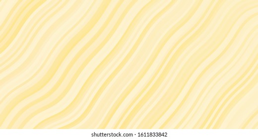 Light Yellow vector background with curves. Colorful illustration in abstract style with bent lines. Best design for your posters, banners.
