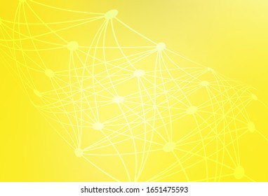 Light Yellow vector background with forms of artificial intelligence. Colorful design in simple style with AI links. Pattern for  poster, banner of technology.