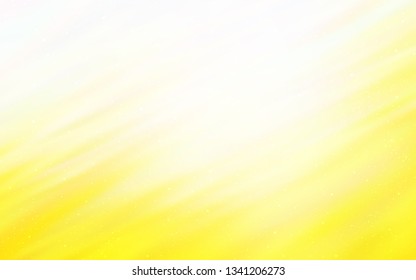 Light Yellow vector background with galaxy stars. Shining colored illustration with bright astronomical stars. Smart design for your business advert.