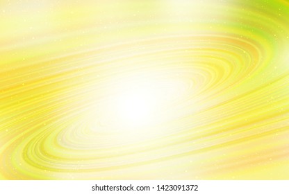 Light Yellow vector background with galaxy stars. Space stars on blurred abstract background with gradient. Best design for your ad, poster, banner.