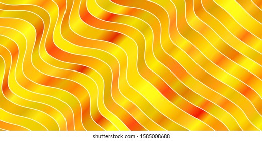 Light Yellow vector background with lines. Gradient illustration in simple style with bows. Pattern for booklets, leaflets.