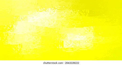 Fondo vectorial amarillo claro con formas poligonales. Formas triangulares con gradiente colorido en estilo abstracto. Material de las páginas de aterrizaje.