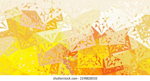 Fondo vectorial amarillo claro con formas poligonales. Ilustración abstracta inteligente con formas triangulares de estilo moderno. Patrón para promociones.