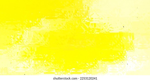 Fondo vectorial amarillo claro con formas poligonales. Formas triangulares con gradiente colorido en estilo abstracto. Patrón para promociones.