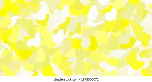 Light yellow vector background with random forms. Illustration with colorful shapes in abstract style. Smart design for your business.