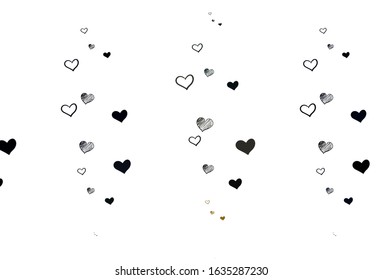 Light Yellow vector background with Shining hearts. Beautiful abstract hearts on colorful gradient background. Design for a business advert of anniversary.