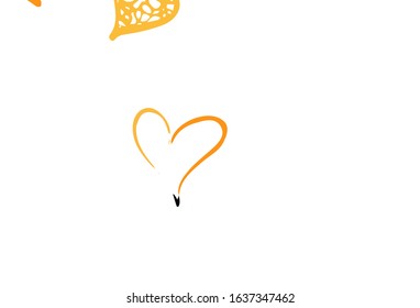 Light Yellow vector background with Shining hearts. Beautiful abstract hearts on colorful gradient background. Pattern for marriage gifts, congratulations.