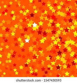 Light Yellow vector background with small and big stars. Modern geometric abstract illustration with stars. Design for your business promotion.