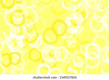 Light Yellow vector background with spots. Blurred bubbles on abstract background with colorful gradient. Pattern for ads, leaflets.