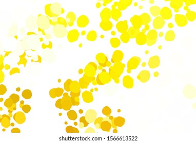 Light Yellow vector background with spots. Illustration with set of shining colorful abstract circles. Design for your business advert.