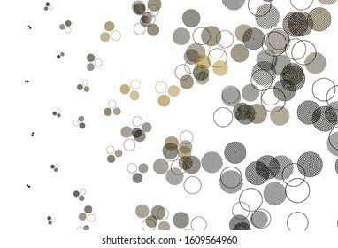Light Yellow vector background with spots. Blurred bubbles on abstract background with colorful gradient. Pattern for ads, leaflets.