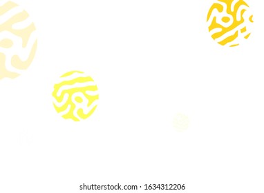 Light Yellow vector background with spots. Abstract illustration with colored bubbles in nature style. Design for poster, banner of websites.