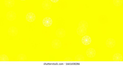 Light Yellow vector background with spots. Illustration with set of shining colorful abstract spheres. Design for your commercials.