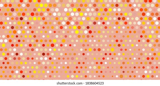 Light yellow vector background with spots. Abstract decorative design in gradient style with bubbles. Pattern for booklets, leaflets.