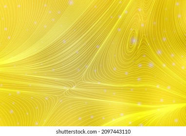 Light Yellow vector background with spots, curve lines. Abstract illustration with gradient geometric forms. Simple design for your web site.