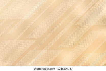 Light Yellow vector background with straight lines. Decorative shining illustration with lines on abstract template. Best design for your ad, poster, banner.