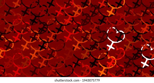 Light Yellow vector background with woman symbols. Abstract illustration with a depiction of women's power. Best design to show the power of women.