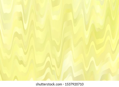Light Yellow vector background with wry lines. Brand new colorful illustration in simple style. Template for cell phone screens.
