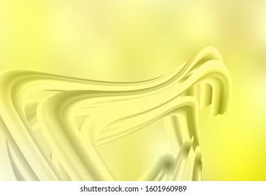 Light Yellow vector background with wry lines. A shining illustration, which consists of curved lines. Pattern for your business design.