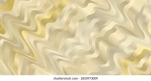 Light Yellow vector background with wry lines. Illustration in abstract style with gradient curved.  Pattern for websites, landing pages.