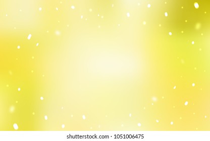Light Yellow vector background with xmas snowflakes. Modern geometrical abstract illustration with crystals of ice. The pattern can be used for year new  websites.