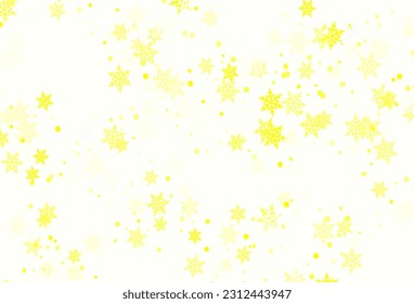 Light Yellow vector background with xmas snowflakes. Colorful snowflakes with gradient on abstract background. New year design for business advert.