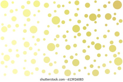 Light Yellow vector banner set of circles, spheres. Donuts Background. Creative Design Templates. Technology halftone illustration.