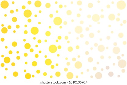 Light Yellow vector banners set of circles, spheres. Abstract spots. Art Background of bubbles in halftone style with colored gradient.