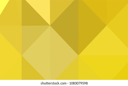 Light Yellow vector blurry triangle pattern. Shining colored illustration in a new style. A new texture for your design.
