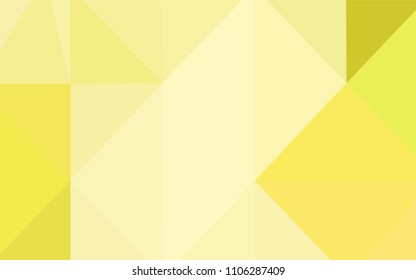 Light Yellow vector blurry triangle pattern. Creative geometric illustration in Origami style with gradient. Brand-new design for your business.