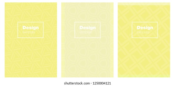 Light Yellow vector brochure for ui, ux design. Booklet with textbox on colorful abstract background. Pattern for business books, journals.