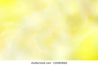Light Yellow vector cover with astronomical stars. Modern abstract illustration with Big Dipper stars. Pattern for futuristic ad, booklets.