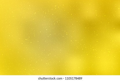 Light Yellow vector cover with astronomical stars. Blurred decorative design in simple style with galaxy stars. Pattern for astrology websites.
