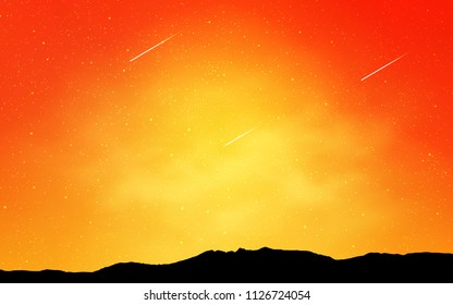 Light Yellow vector cover with astronomical stars. Modern abstract illustration with Big Dipper stars. Pattern for astronomy websites.