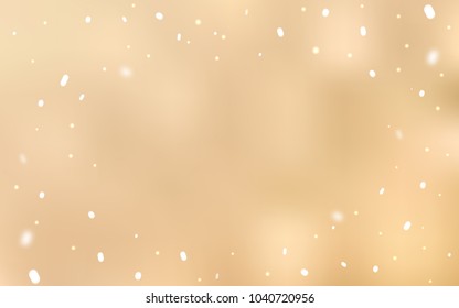 Light Yellow vector cover with beautiful snowflakes. Glitter abstract illustration with crystals of ice. The pattern can be used for new year ad, booklets.